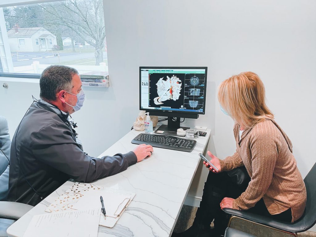 Consultation at Newark Dental associates for 3D Scan